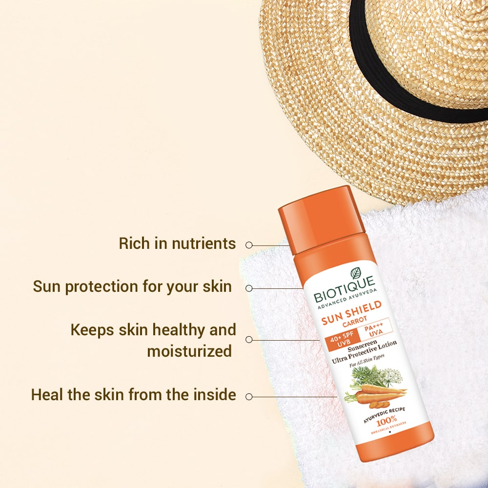 Biotique Advanced Ayurveda Sun Shield Aloe Vera Sunscreen Ultra Protective Lotion SPF 75+ PA+++