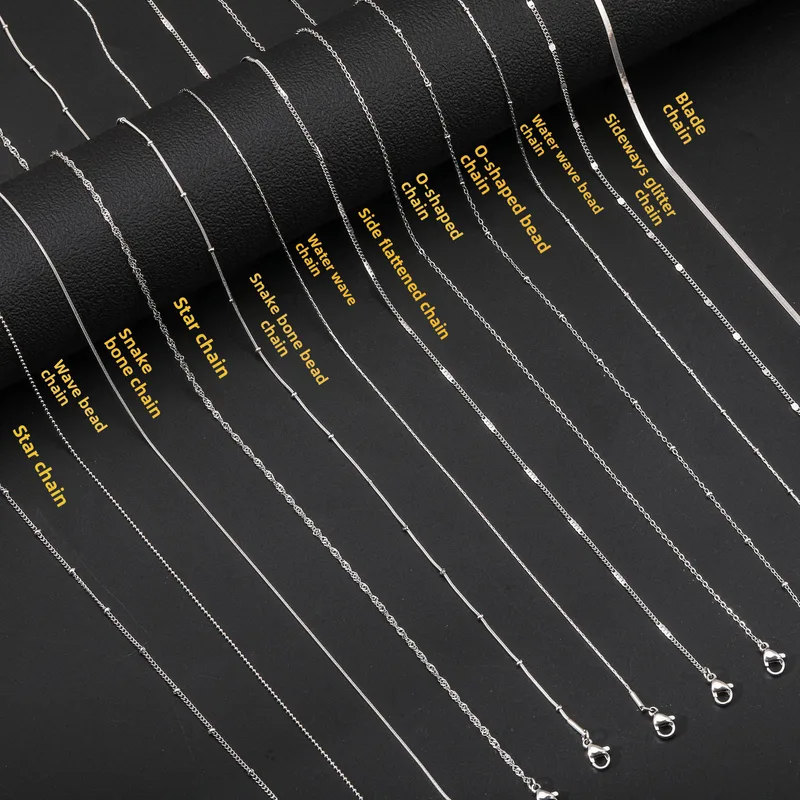 12 Styles Gold Plated Stainless Steel Chain Necklace Set for Men & Women | Premium Fashion Chains Collection
