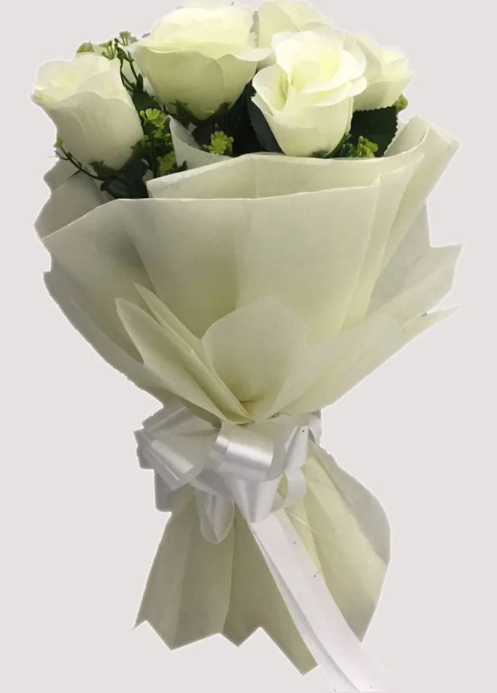 Artificial Flower Bouquet with Decorative Ceramic Pot