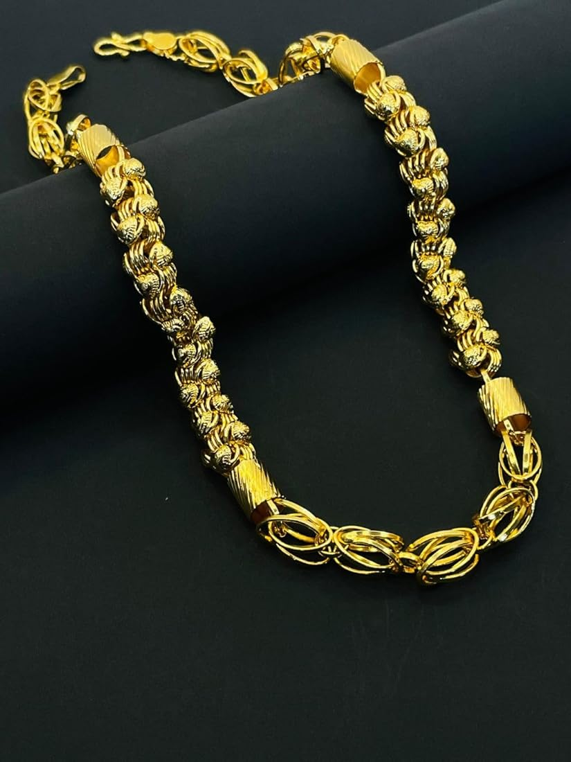 Gold Plated Designer Chain for Men & Women | Premium Fashion Necklace | Stylish Daily Wear Jewelry