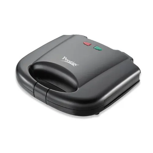 Prestige PGMFB 800 Watt Grill Sandwich Toaster | Non-Stick Grill Plates | Heat Resistant Bakelite Body | Auto Cut Off | Power & Ready Indicators | Easy to Clean | Black |